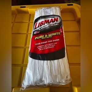 Libman Commercial  Pure & White Mop Refill Brand New, Sealed #01027 Made In USA